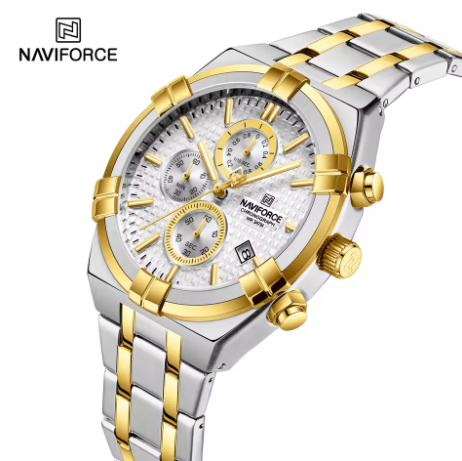NAVIFORCE 8042 Men's High Quality/Luxury 3ATM Waterproof Watch for Men with Calendar Luminous
