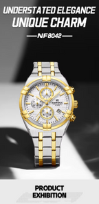 NAVIFORCE 8042 Men's High Quality/Luxury 3ATM Waterproof Watch for Men with Calendar Luminous
