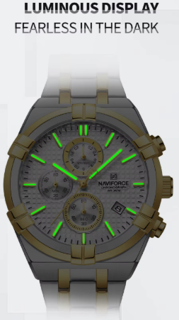 NAVIFORCE 8042 Men's High Quality/Luxury 3ATM Waterproof Watch for Men with Calendar Luminous