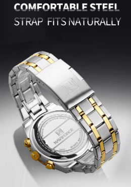 NAVIFORCE 8042 Men's High Quality/Luxury 3ATM Waterproof Watch for Men with Calendar Luminous